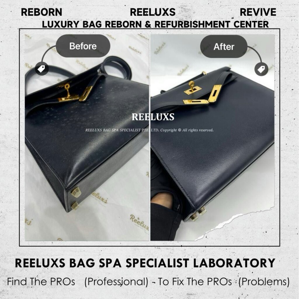 Kelly Handbag Leather White Mold Spot Nano Mold Removal Treatment | REELUXS — frame 3