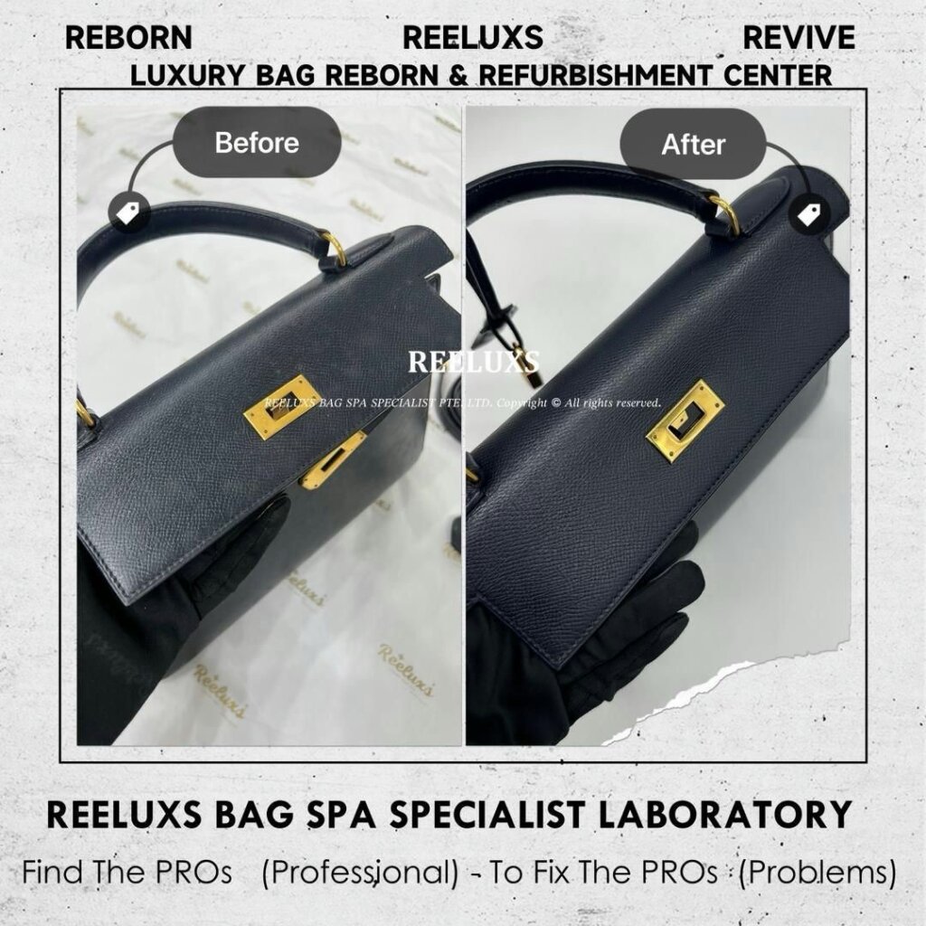 Kelly Handbag Leather White Mold Spot Nano Mold Removal Treatment | REELUXS — frame 2