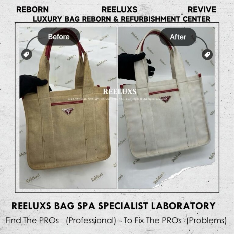 Prada  Handbag Heavy Stain & Yellowish Problem Nano Deep Cleaning Treatment | REELUXS