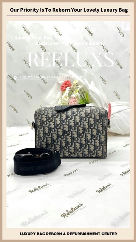 Christian Dior Lingot 22 Messenger Bag Fabric Yellowish Stain Problem Nano Spa… — frame 4