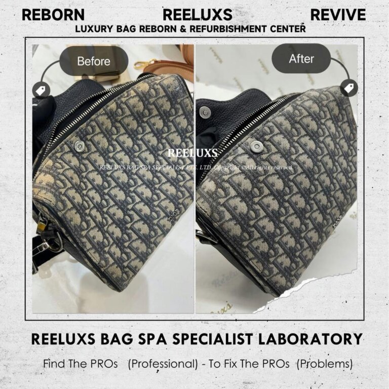 Christian Dior Lingot 22 Messenger Bag Fabric Yellowish Stain Problem Nano Spa Deep Cleaning Treatment I REELUXS