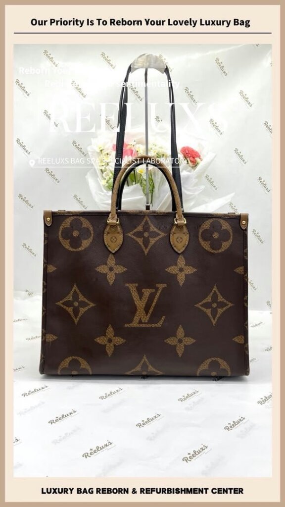 OnTheGo Tote Bag Trim Cracked Damaged, Oil Edge Cracked Damaged & Run… — frame 8