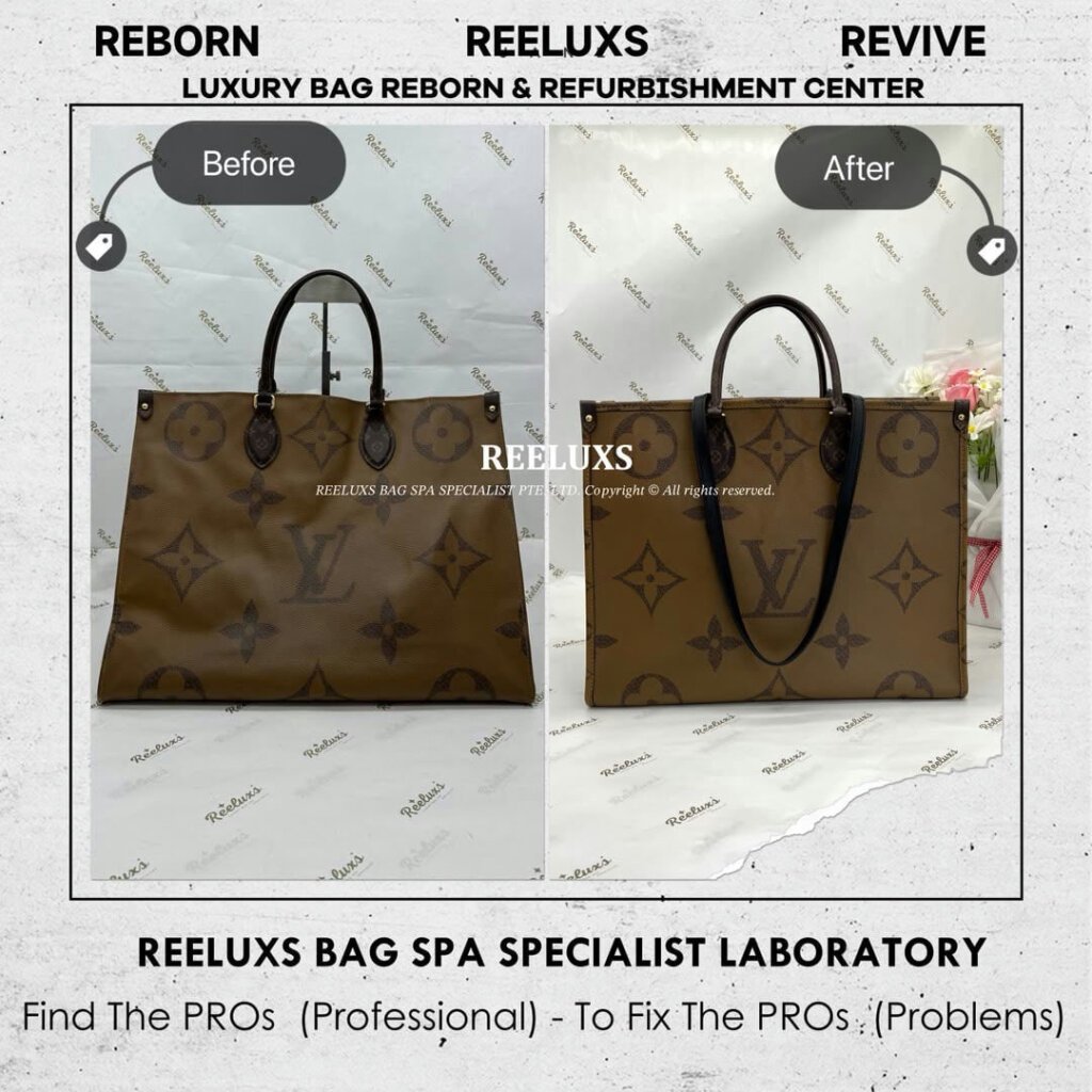OnTheGo Tote Bag Trim Cracked Damaged, Oil Edge Cracked Damaged & Run… — frame 3
