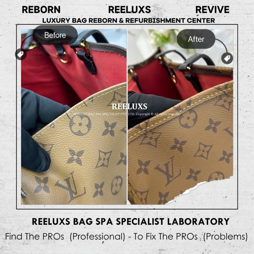 OnTheGo Tote Bag Trim Cracked Damaged, Oil Edge Cracked Damaged & Run… — frame 5