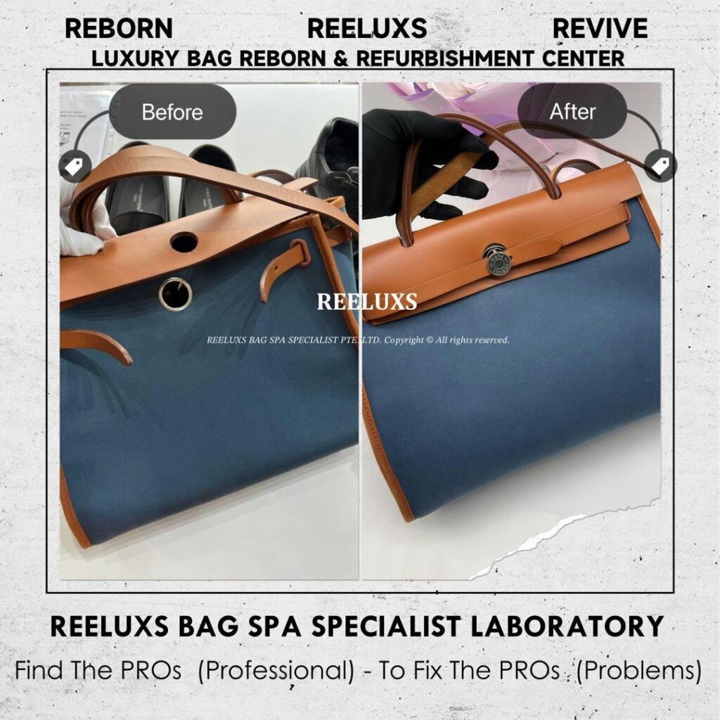 “HERMES Herbag Fabric Stain Deep Nano Spa Treatment Leather Color Faded Restoration” — frame 6