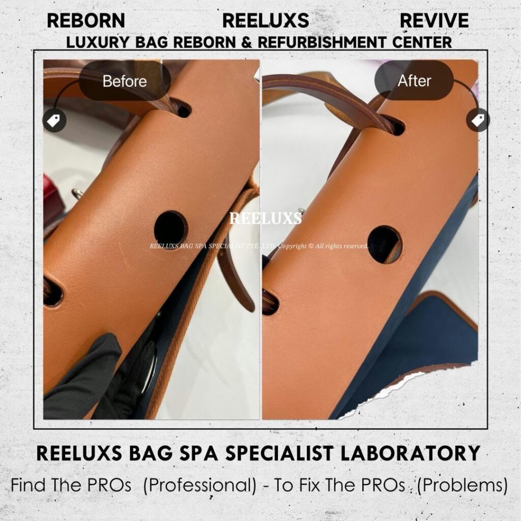 “HERMES Herbag Fabric Stain Deep Nano Spa Treatment Leather Color Faded Restoration” — frame 4