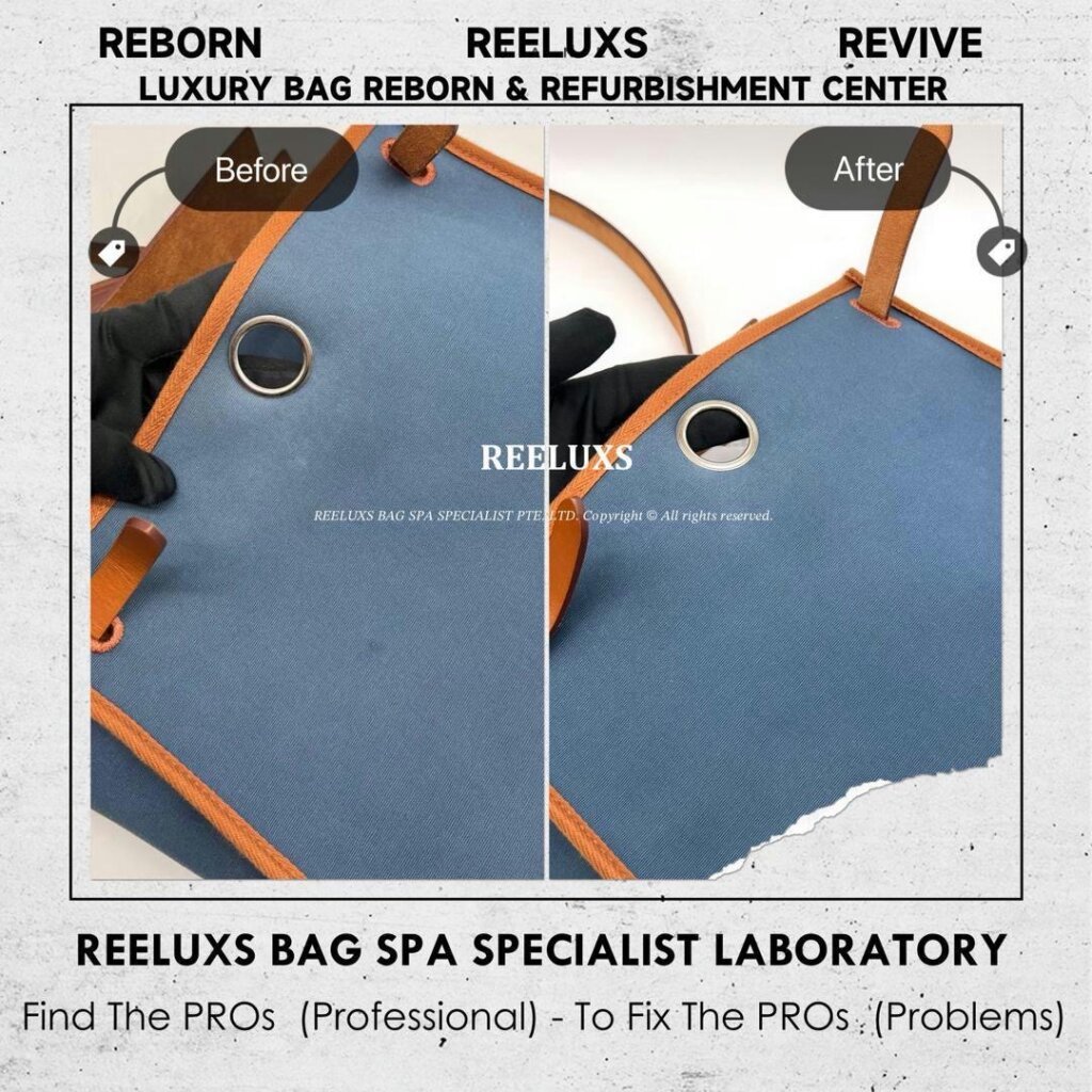 “HERMES Herbag Fabric Stain Deep Nano Spa Treatment Leather Color Faded Restoration” — frame 8