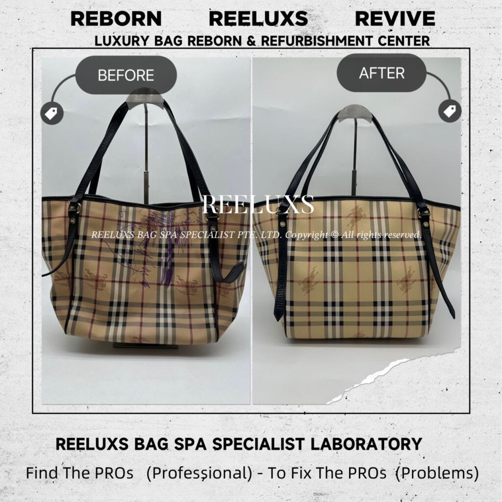 Check Canvas Tote Bag Canvas Damaged & Stained, Canvas Replacement & Refurbishment… — frame 2