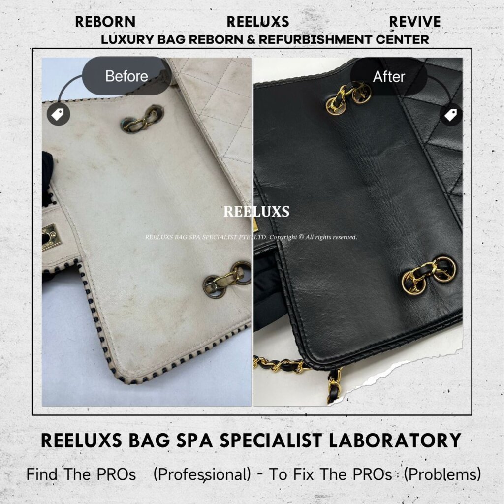 Classic Flap Color Faded Metal Tarnished Oxidation Leather Color Damged Chain Leather… — frame 18