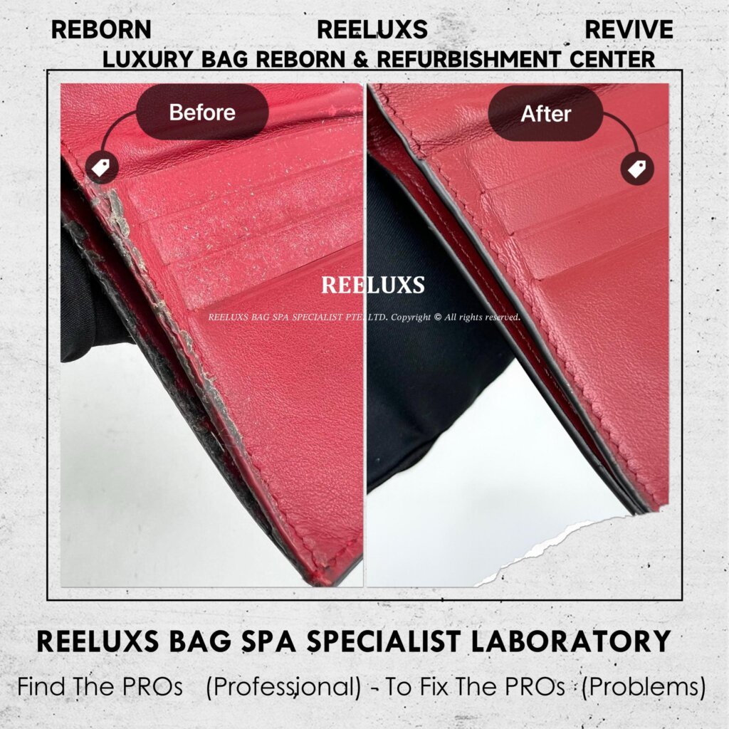FF Embossed Bi-fold Wallet Color Faded Leather Scratches Oil Edge Sticky Melted — frame 2