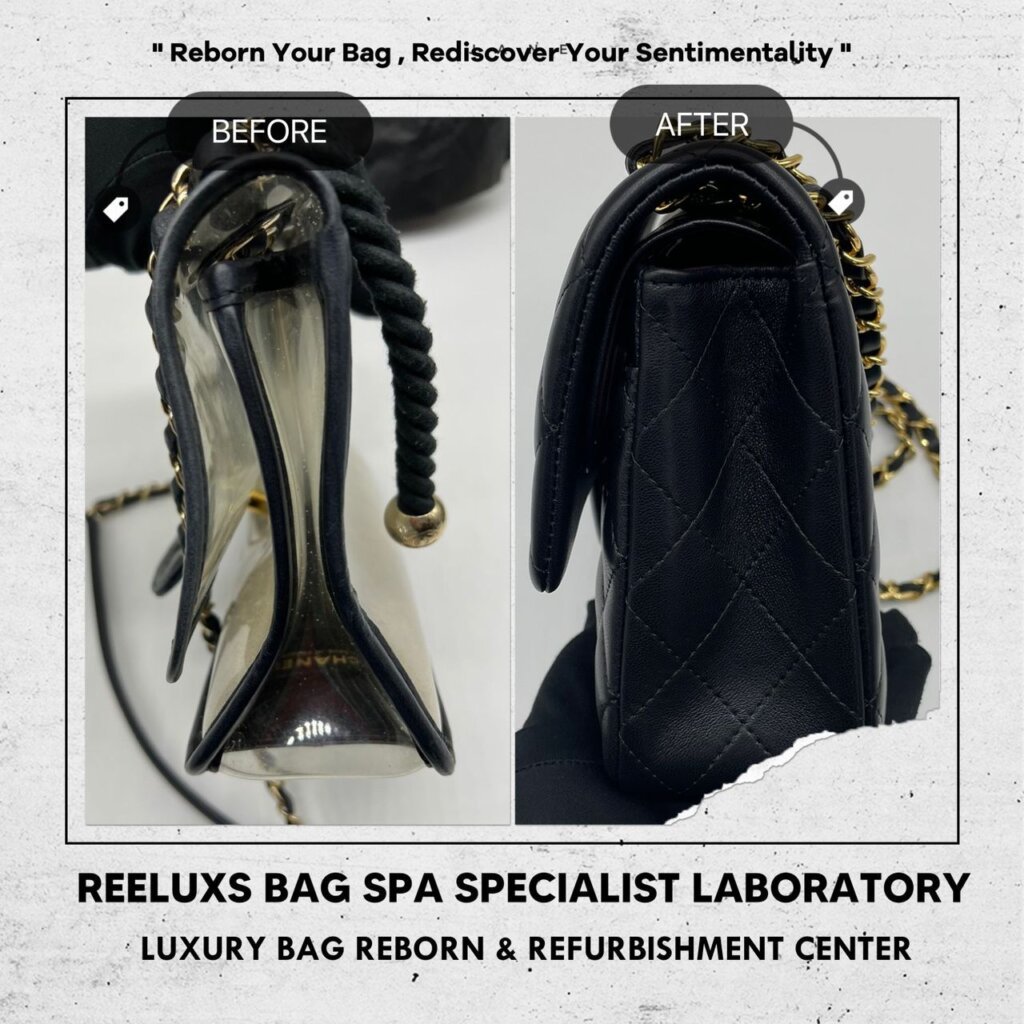 Classic Flap Bag Customized from Leather to Lambskin with Full Gold-Plated Hardware — frame 4