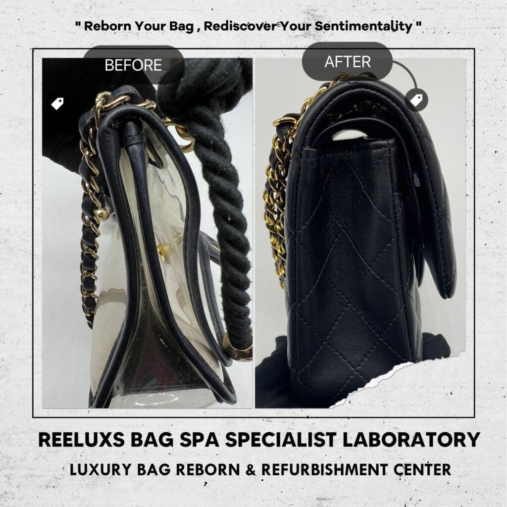 Classic Flap Bag Customized from Leather to Lambskin with Full Gold-Plated Hardware — frame 5