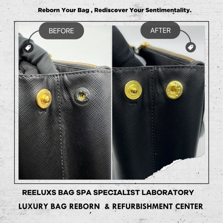Prada Saffiano Tote Bag Missing Snap Button Replacement | REELUXS