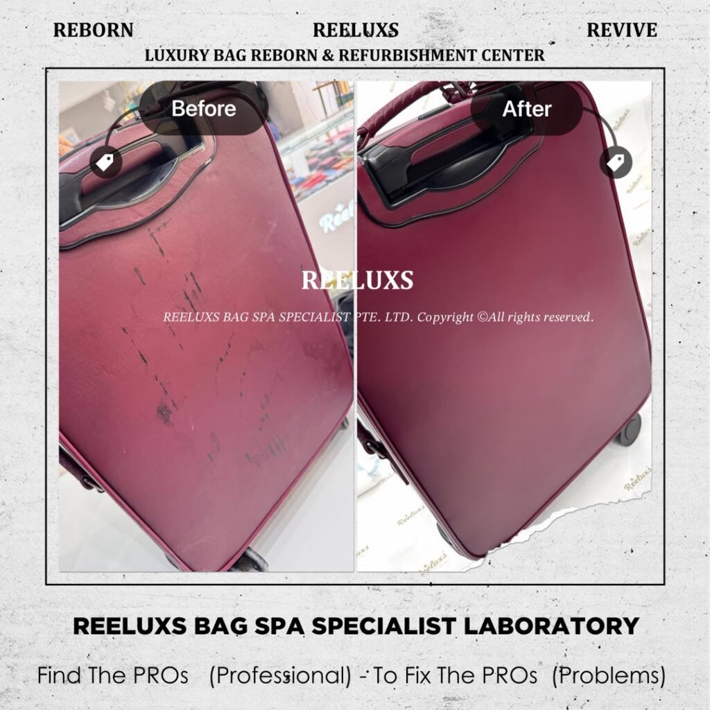 Intrecciato VN Leather Trolley Suitcase — Surface Stains & Color Damage, Matching… — frame 6
