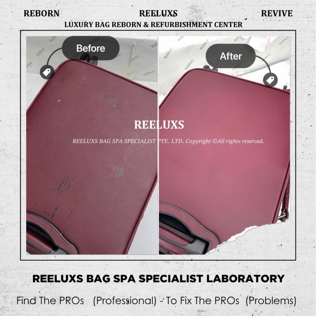 Intrecciato VN Leather Trolley Suitcase — Surface Stains & Color Damage, Matching… — frame 9
