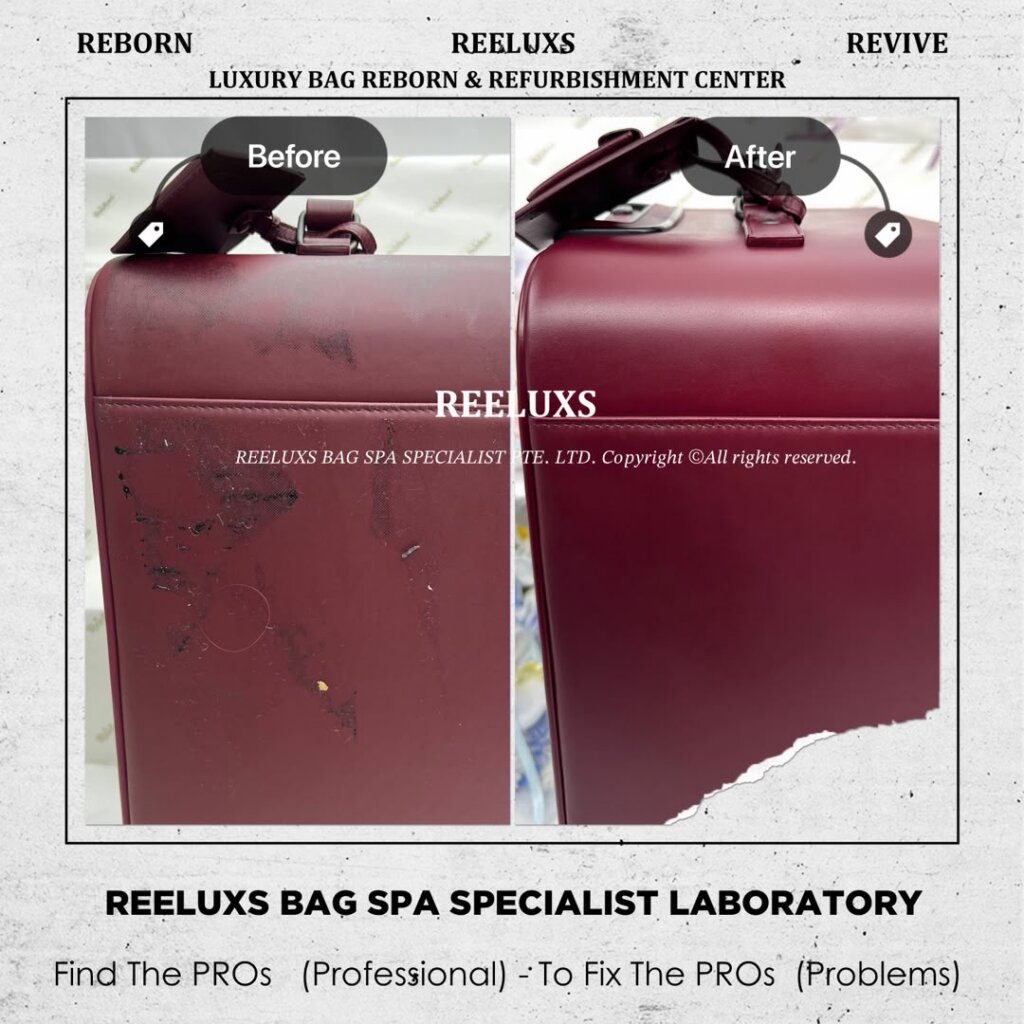 Intrecciato VN Leather Trolley Suitcase — Surface Stains & Color Damage, Matching… — frame 13