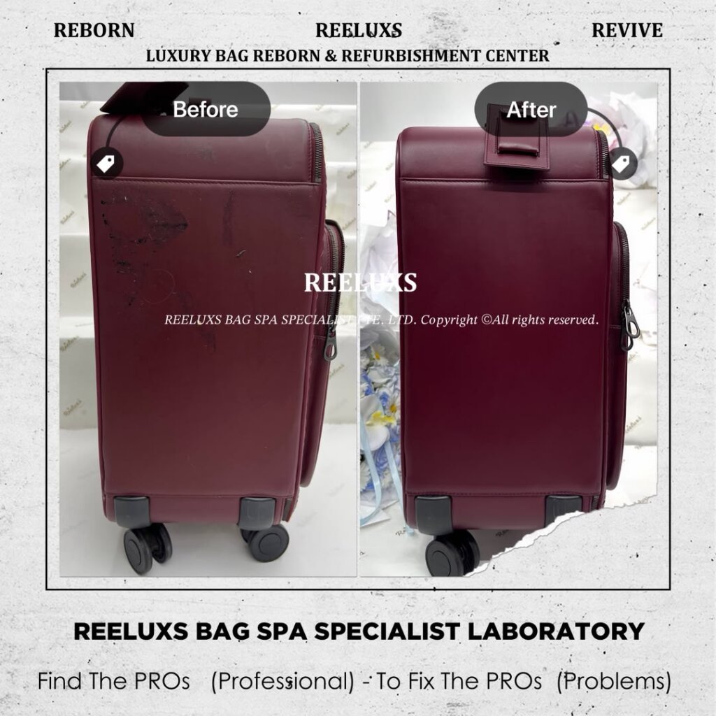 Intrecciato VN Leather Trolley Suitcase — Surface Stains & Color Damage, Matching… — frame 15