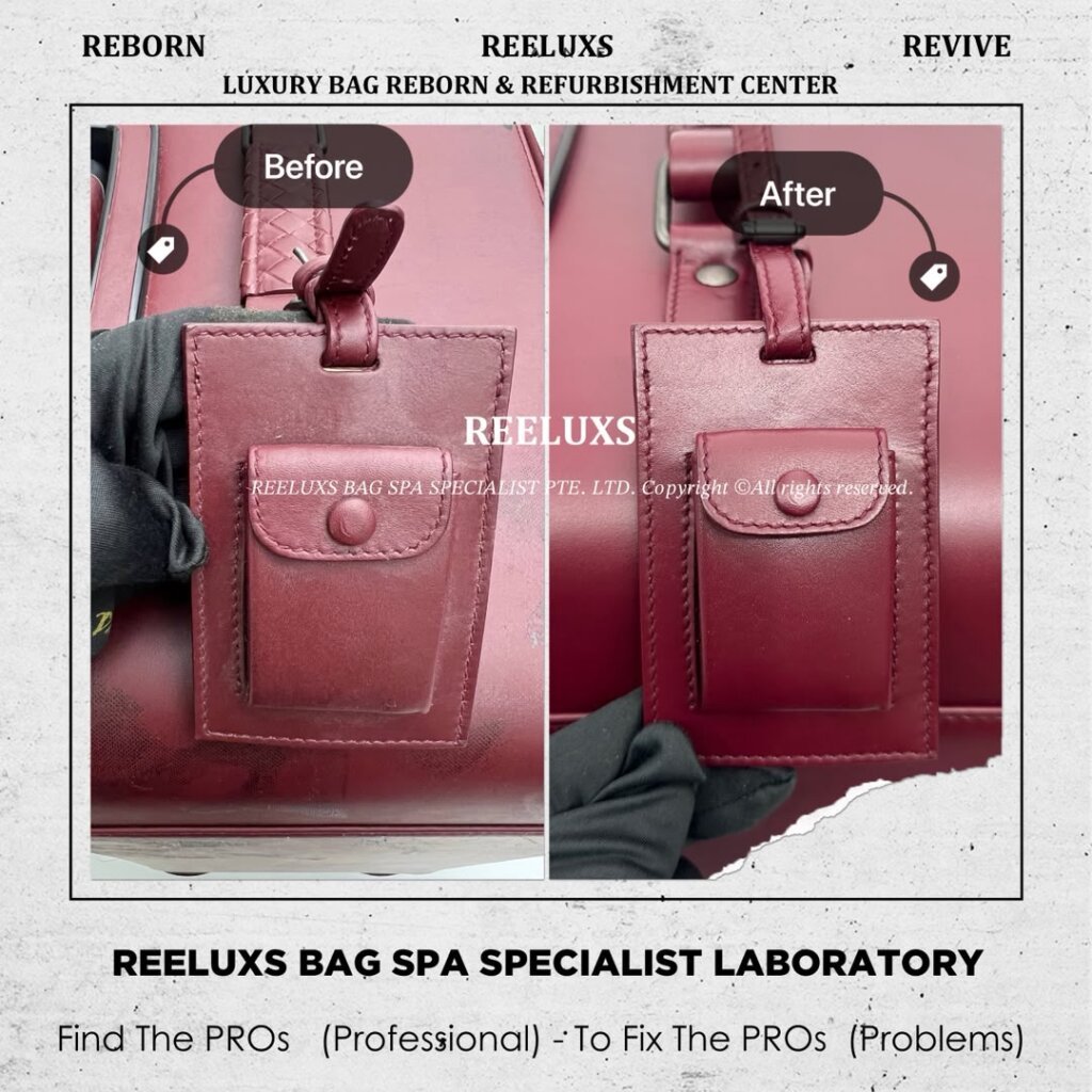 Intrecciato VN Leather Trolley Suitcase — Surface Stains & Color Damage, Matching… — frame 14