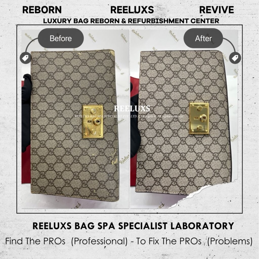 Padlock GG Supreme Shoulder Bag Leather Color Faded Canvas Peel Off Oxidation… — frame 5