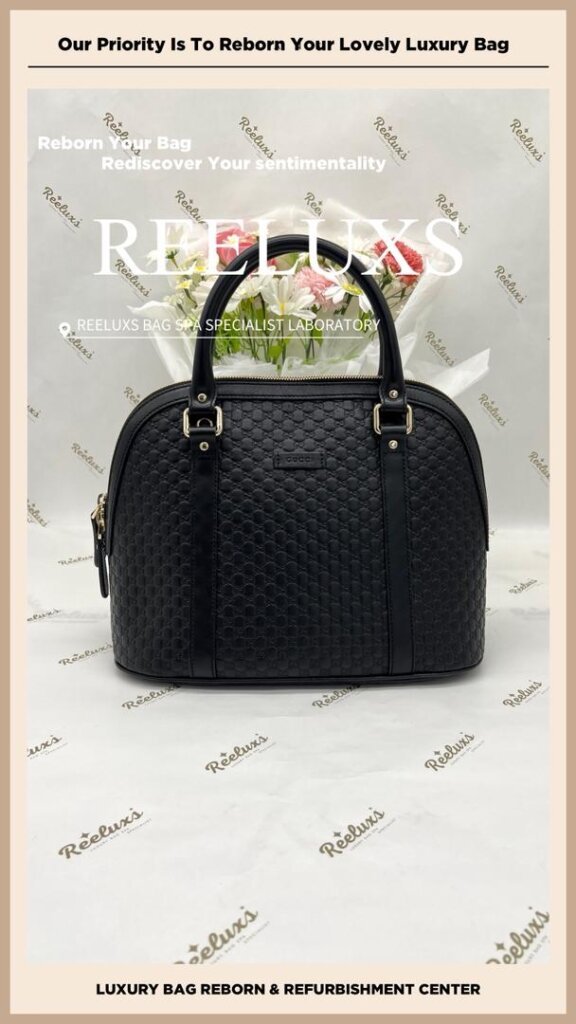 Microguccissima Leather Boston Bag Strap Snap Button Lost — frame 2