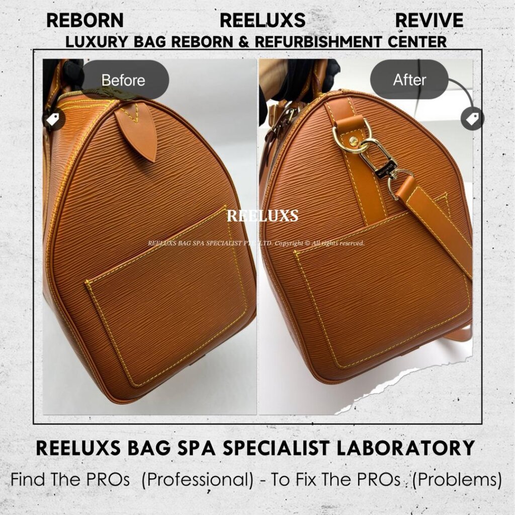 Keepall Epi Leather Travel Bag Customized To LOUIS VUITTON Keepall Bandouliere Bag — frame 4