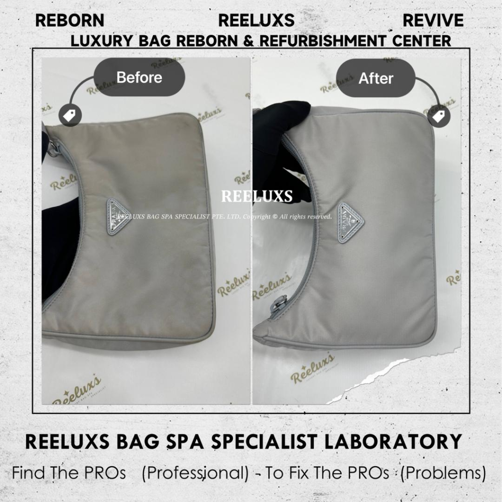 Re-Edition 2005 Nylon Shoulder Bag Nylon Dust Dirty Stain Nano Spa Deep… — frame 2