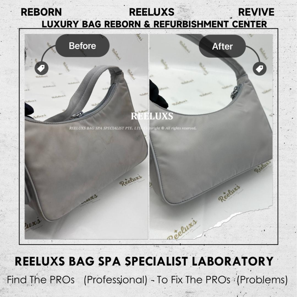 Re-Edition 2005 Nylon Shoulder Bag Nylon Dust Dirty Stain Nano Spa Deep… — frame 10