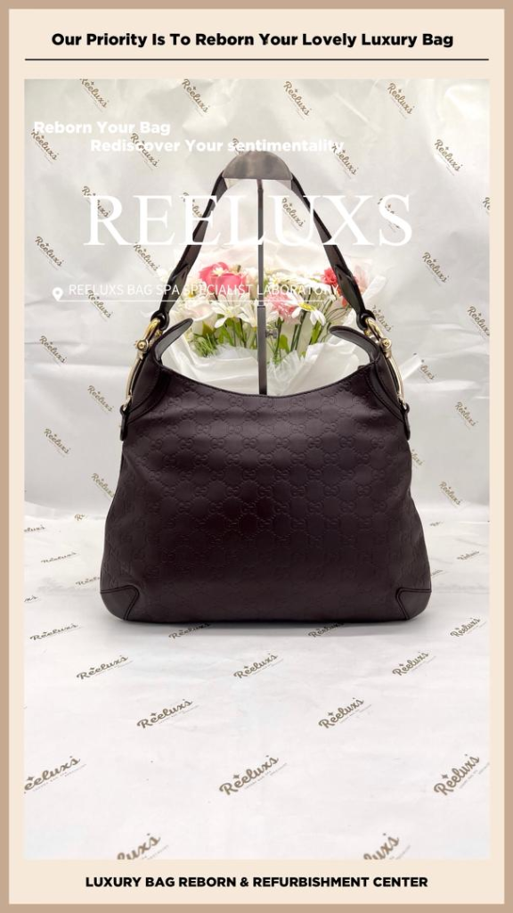 Guccissima Horsebit Creole Shoulder Bag Leather Color Faded & Peel Off — frame 6
