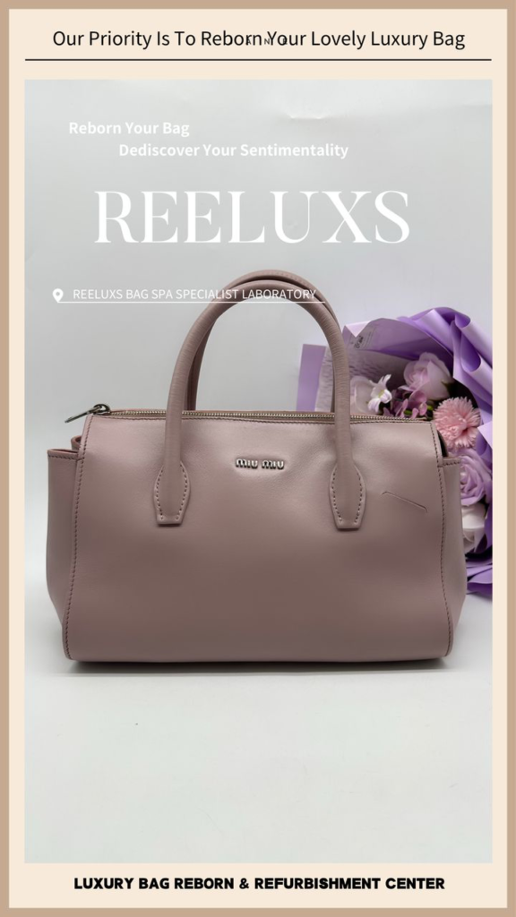 “MIU MIU Madras Small Tote Bag Color Stain & Damage Restoration, Handle… — frame 2