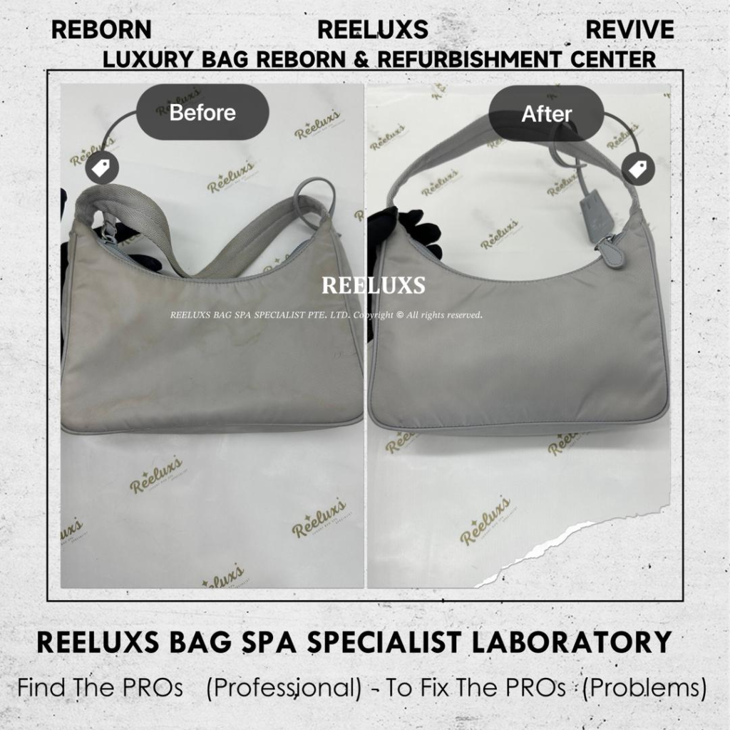 Re-Edition 2005 Nylon Shoulder Bag Nylon Dust Dirty Stain Nano Spa Deep… — frame 4