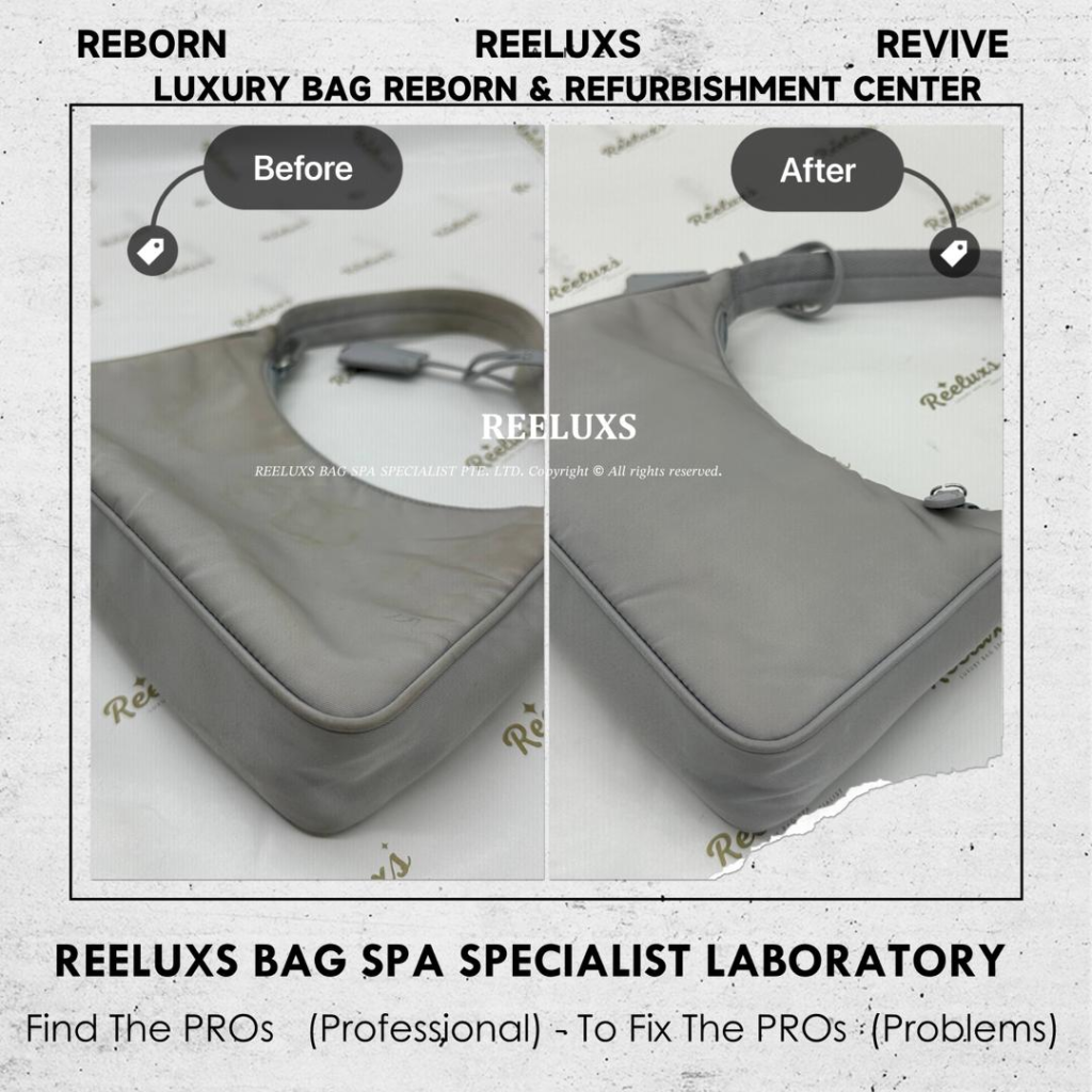 Re-Edition 2005 Nylon Shoulder Bag Nylon Dust Dirty Stain Nano Spa Deep… — frame 6