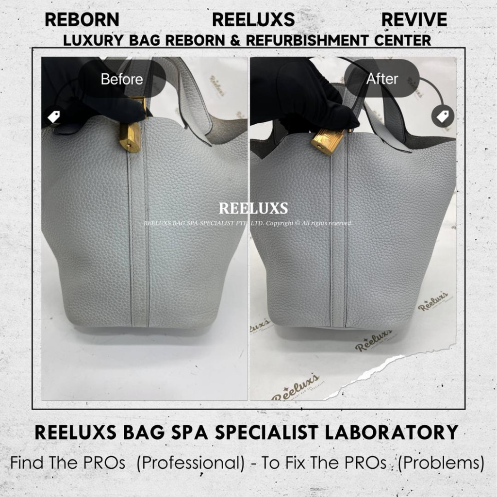 Picotin Lock Bag Interior Yellowish Stain Problem & Leather Stain Nano Spa… — frame 7