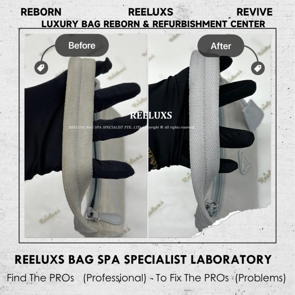 Re-Edition 2005 Nylon Shoulder Bag Nylon Dust Dirty Stain Nano Spa Deep… — frame 7