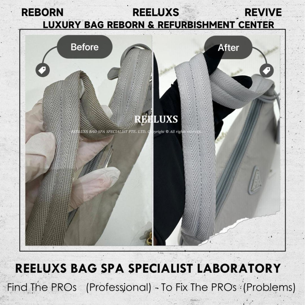 Re-Edition 2005 Nylon Shoulder Bag Nylon Dust Dirty Stain Nano Spa Deep… — frame 8