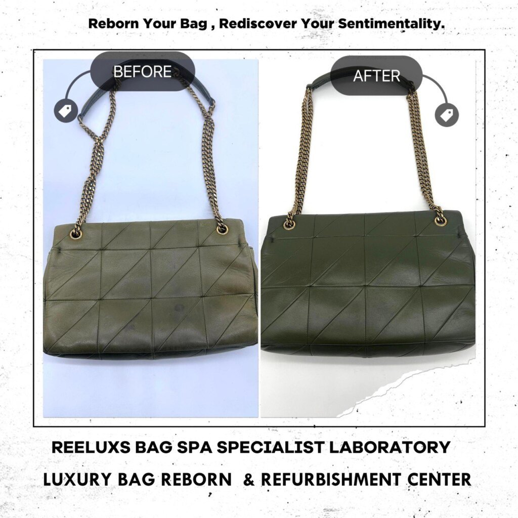 YSL SAINT LAURENT Jamie Shoulder Bag Leather Color Damaged & Peel Off — frame 3