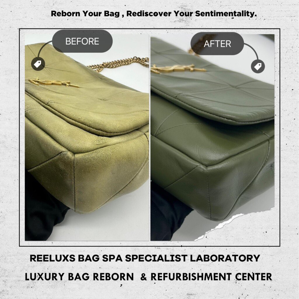 YSL SAINT LAURENT Jamie Shoulder Bag Leather Color Damaged & Peel Off — frame 7