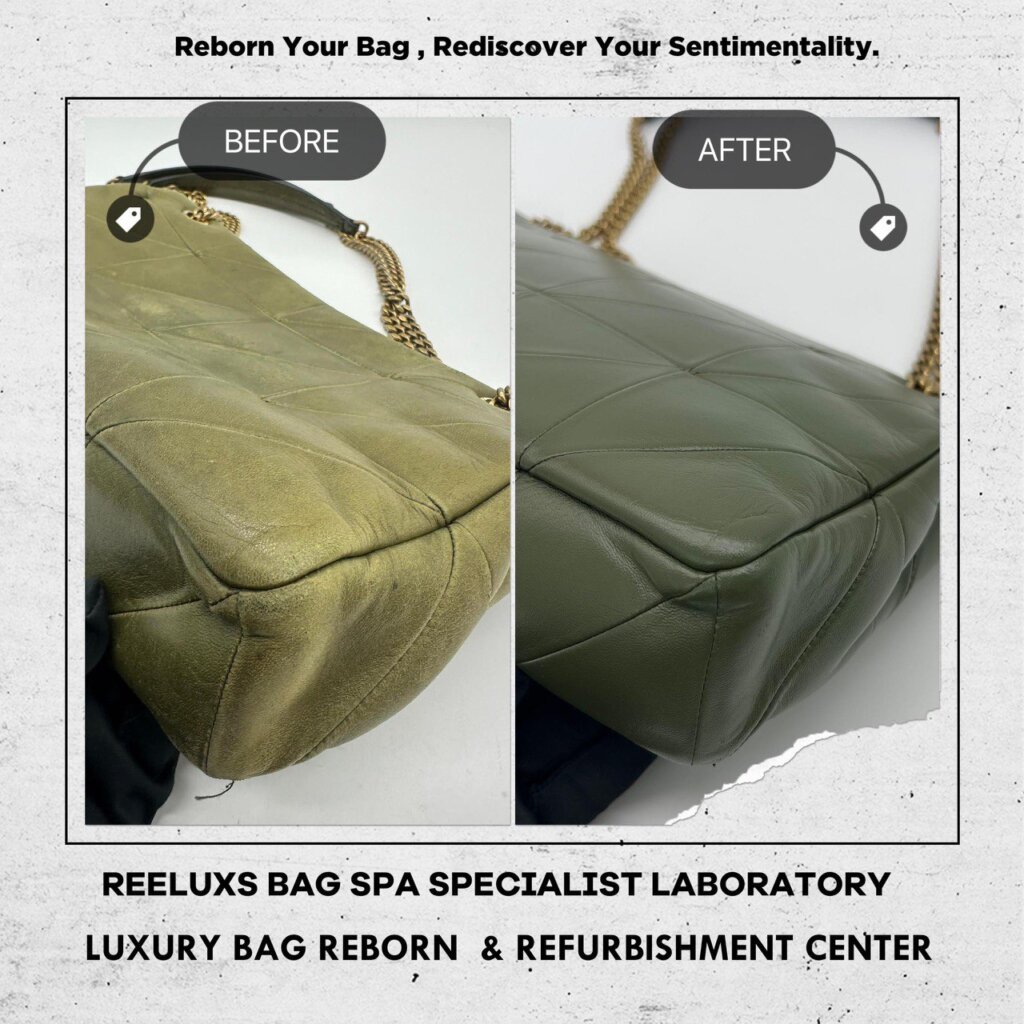 YSL SAINT LAURENT Jamie Shoulder Bag Leather Color Damaged & Peel Off — frame 8