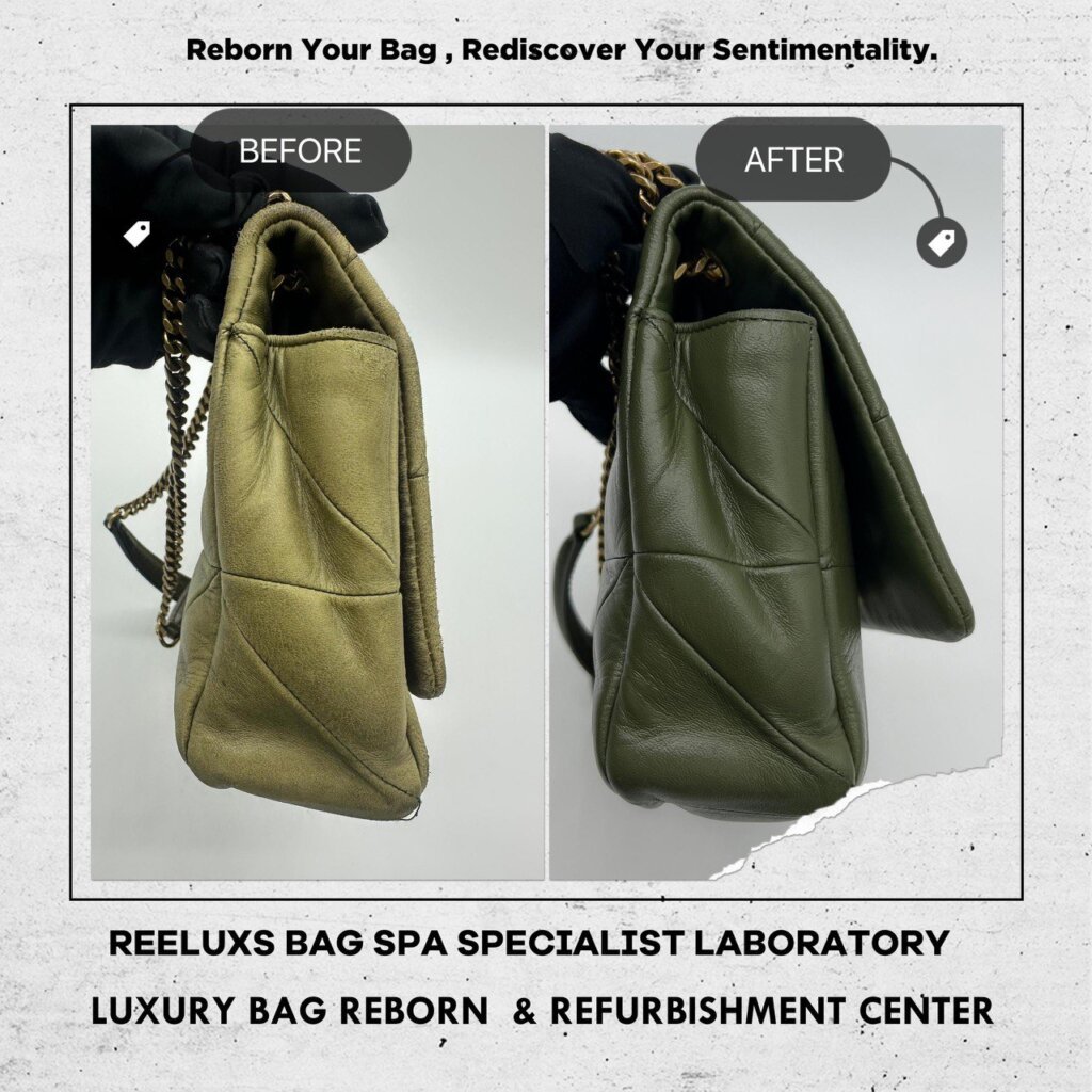 YSL SAINT LAURENT Jamie Shoulder Bag Leather Color Damaged & Peel Off — frame 9